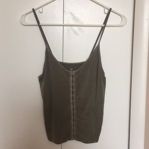 American Eagle • Cropped Green Tank